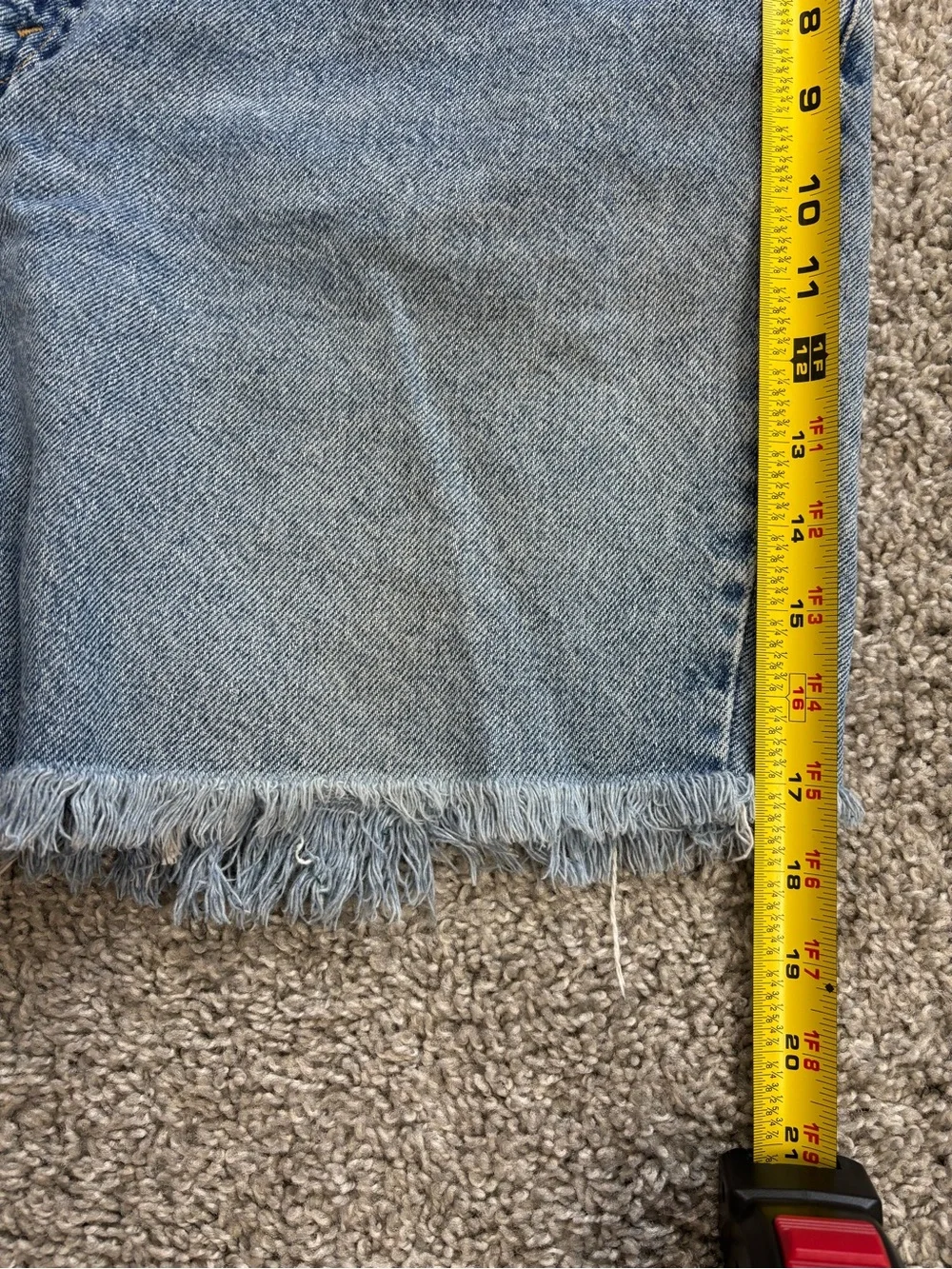 Vintage Levi's 505 Light Blue Frayed Denim Shorts
